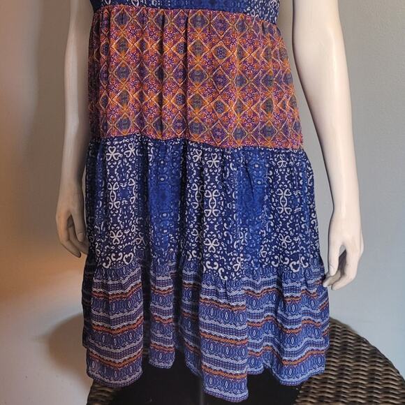 Maurices Boho Sundress Sz L Fit & Flare 27" Aztec Indie Coastal Beach Vacation - Picture 4 of 11
